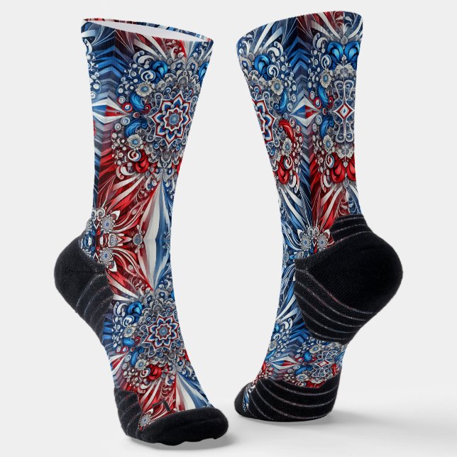 Athletic Crew Sock with France Colours (Angled)