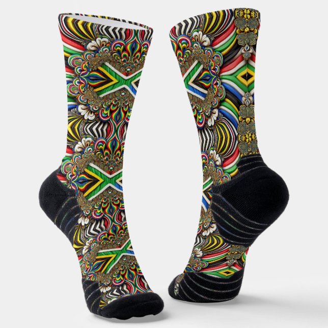 Athletic Crew Sock with South African Colours (Angled)