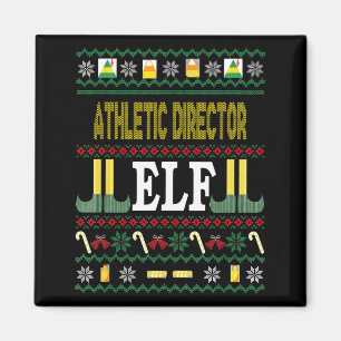 Athletic Director Elf Funny Christmas Gift Magnet