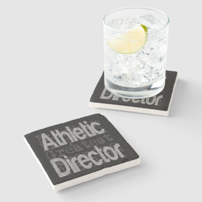 Athletic Director Extraordinaire Stone Coaster (Side)