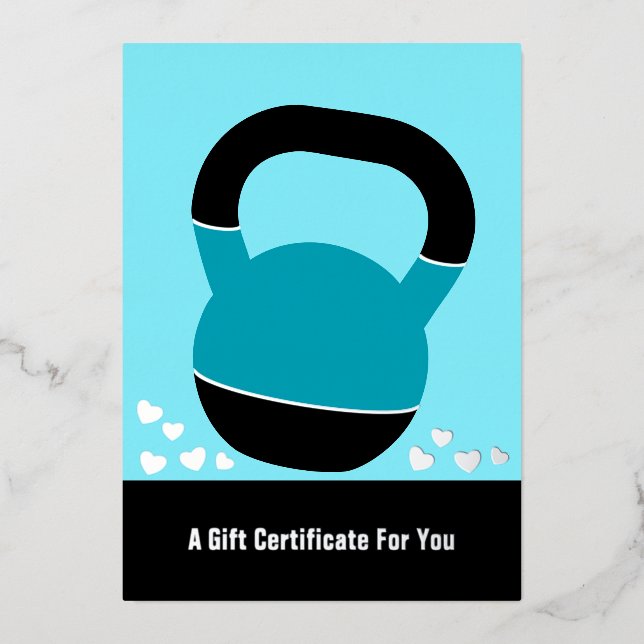 Athletic Fitness Kettlebell Foil Gift Card (Front)