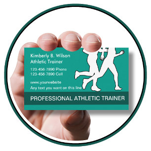 Athletic Fitness Trainer Business Card