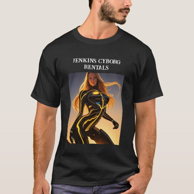 ATHLETIC GLOWING CYBORG T-Shirt (Front)