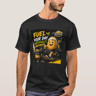 Athletic Potato Gym Cartoon Fitness Tee Design