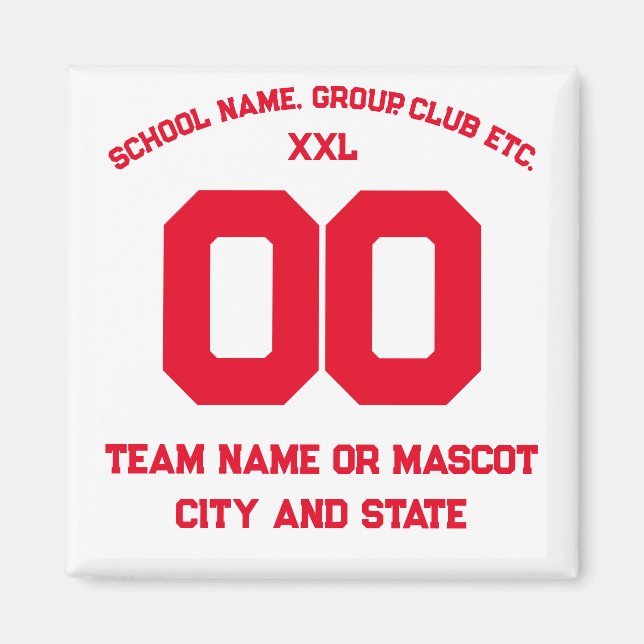 Athletic Sport Template City State School Magnet (Front)