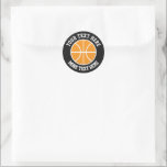 Athletic sports custom color basketball stickers<br><div class="desc">Athletic sports custom color basketball stickers. Custom logo stickers for party favors or as envelope seals. Great for sporty Birthday party and other occasions.</div>