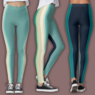 Athletic Stripe   Dual Tone Leggings