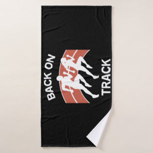 Athletic Track Runners Track Athletes Runners Bath Towel
