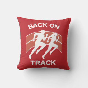 Athletic Track Runners   Track Athletes   Runners  Throw Pillow
