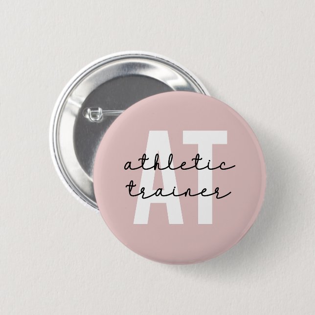 Athletic Trainer AT athletic training 2 Inch Round Button (Front & Back)