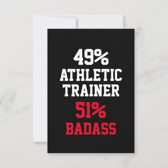 Athletic Trainer Badass Card (Front)