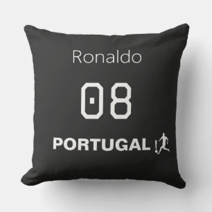 Athletic Varsity Name Number Soccer Personalized Throw Pillow