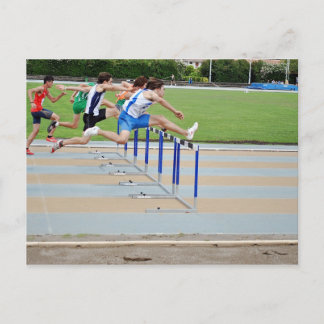 ATHLETICS JUMPS POSTCARD