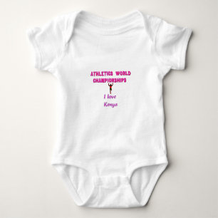Athletics World Championships Kenya Runner: I Love Baby Bodysuit
