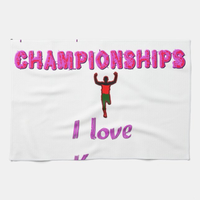 Athletics World Championships Kenya Runner: I Love Kitchen Towel (Horizontal)