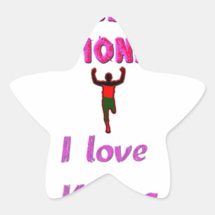 Athletics World Championships Kenya Runner: I Love Star Sticker