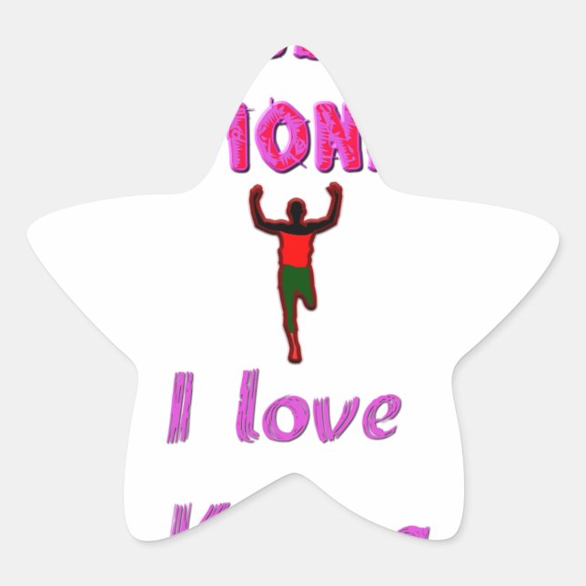 Athletics World Championships Kenya Runner: I Love Star Sticker (Front)