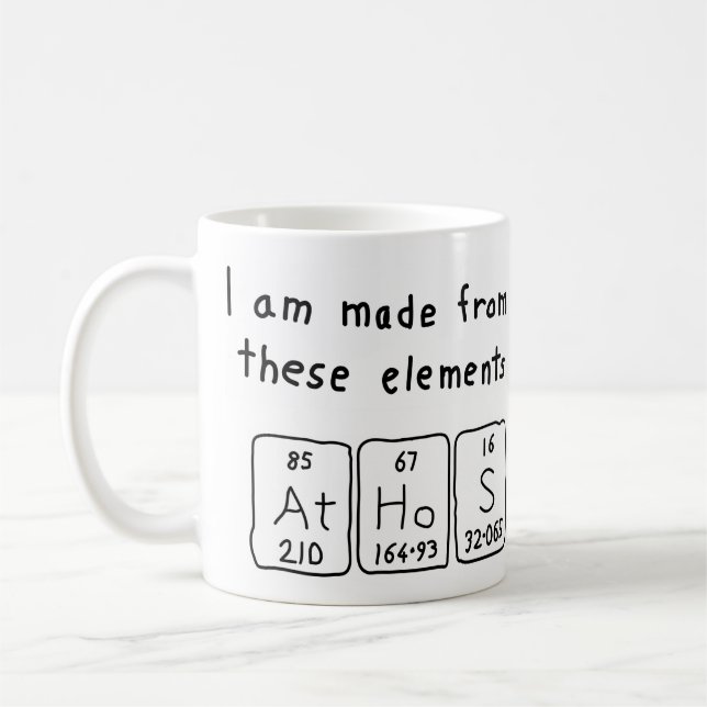 Athos nom de table périodique mug (Gauche)