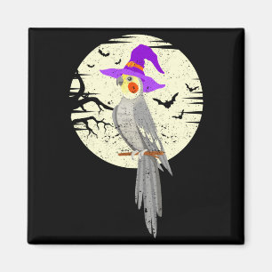 Atiel Bird Witch Hat Funny Halloween Animal Lover Magnet