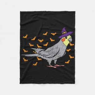 Atiel Bird Witch Hat Halloween Animal Lover Gift Fleece Blanket