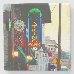 Atkins Park, Virginia Highland, Atlanta Marble Sto Stone Coaster