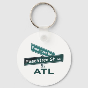 ATL Peachtree Signs Keychain