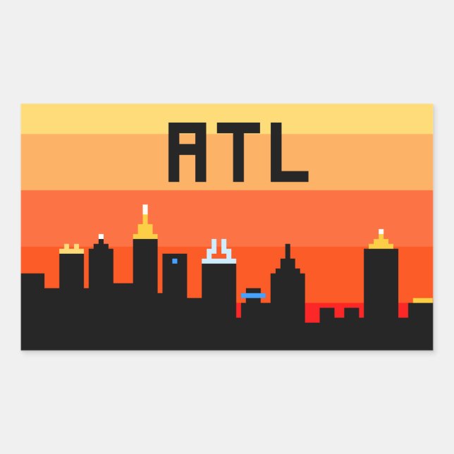 Atlanta 8-Bit Skyline ATL Sticker (Front)