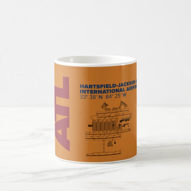 Atlanta Airport (ATL) Diagram Mug (Center)