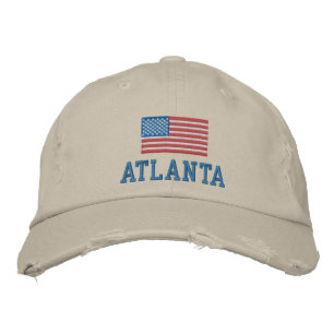 Atlanta American Flag Baseball Cap