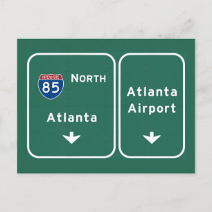 Atlanta ATL Airport I-85 N Interstate Georgia - Postcard