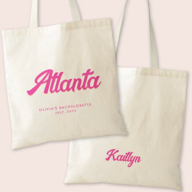 Atlanta Bachelorette Party Personalized Tote Bag (Atlanta Bachelorette Party Tote Bag)