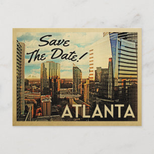 Atlanta Enregistrer La Date Cartes Postales Vintag