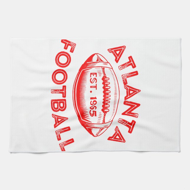 Atlanta Football Vintage Style  Kitchen Towel (Horizontal)