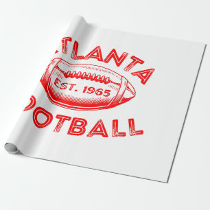 Atlanta Football Vintage Style Wrapping Paper