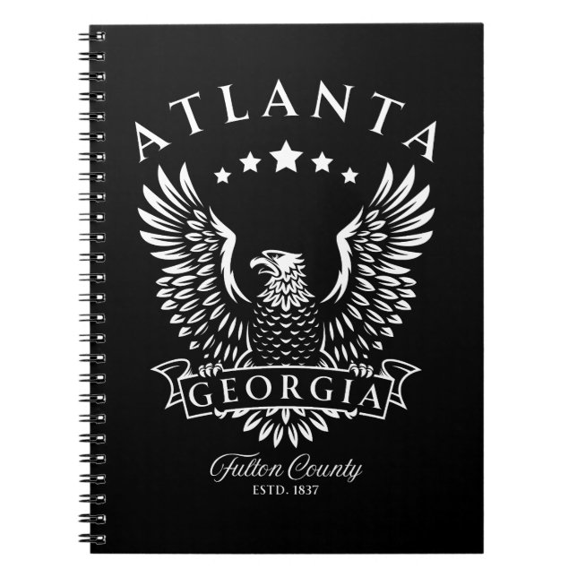 Atlanta Fulton County Georgia Vintage Eagle Notebook (Front)
