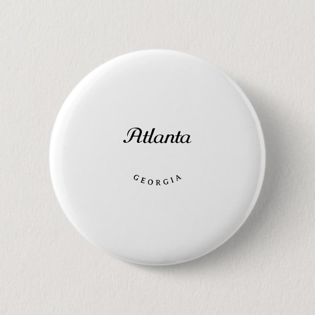 Atlanta GA 2 Inch Round Button (Front)
