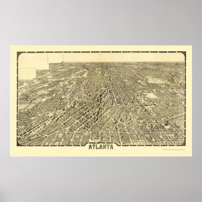 Atlanta, GA Panoramic Map - 1919 Poster (Front)