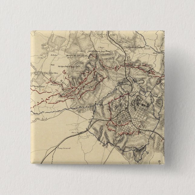 Atlanta, Georgia 2 Inch Square Button (Front)