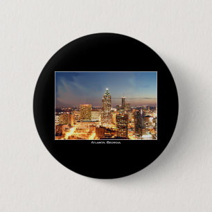 Atlanta, Georgia at Night - Beautiful Skyline 2 Inch Round Button