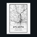 Atlanta Georgia City Map Minimalist Art  Postcard<br><div class="desc">Cool modern minimalist city map art - Atlanta Georgia,  USA</div>