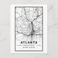 Atlanta Georgia City Map Minimalist Art 