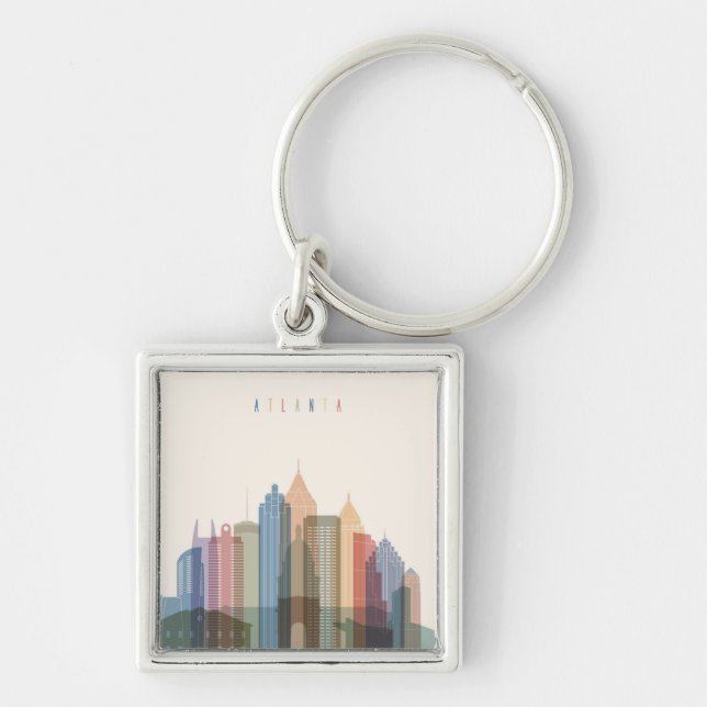 Atlanta, Georgia | City Skyline Keychain (Front)