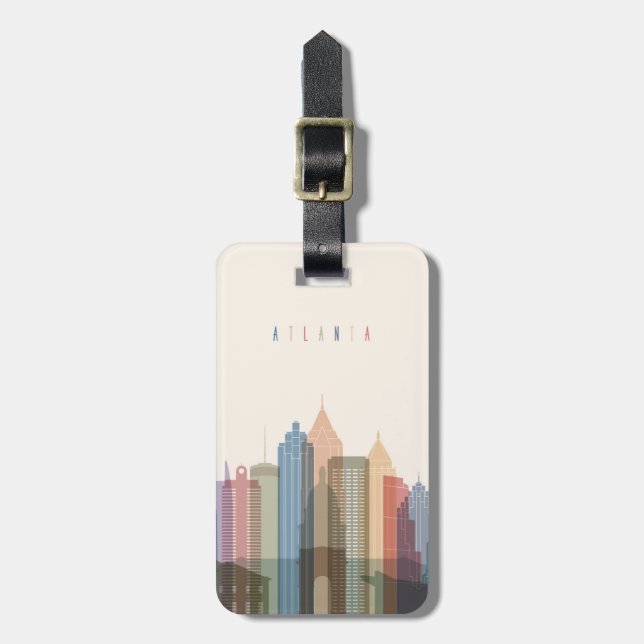 Atlanta, Georgia | City Skyline Luggage Tag (Front Vertical)