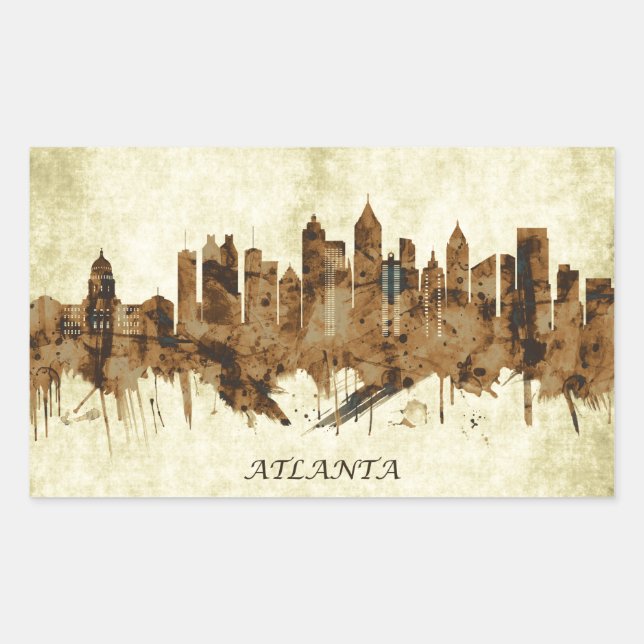 Atlanta Georgia Cityscape Sticker (Front)