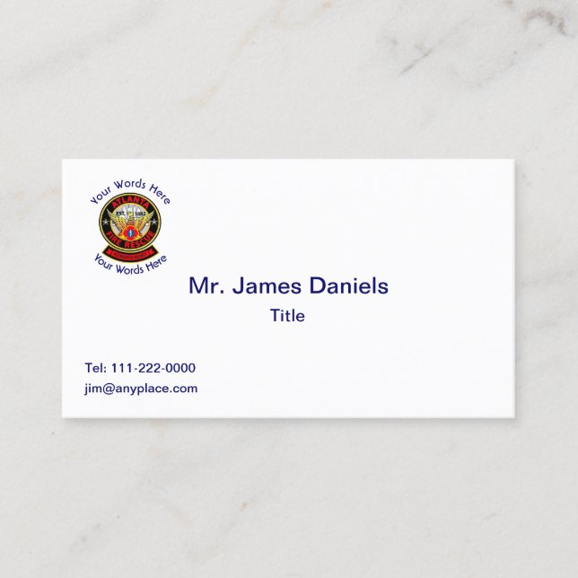 Atlanta Georgia Fire Rescue Emblem Business Card (Front)