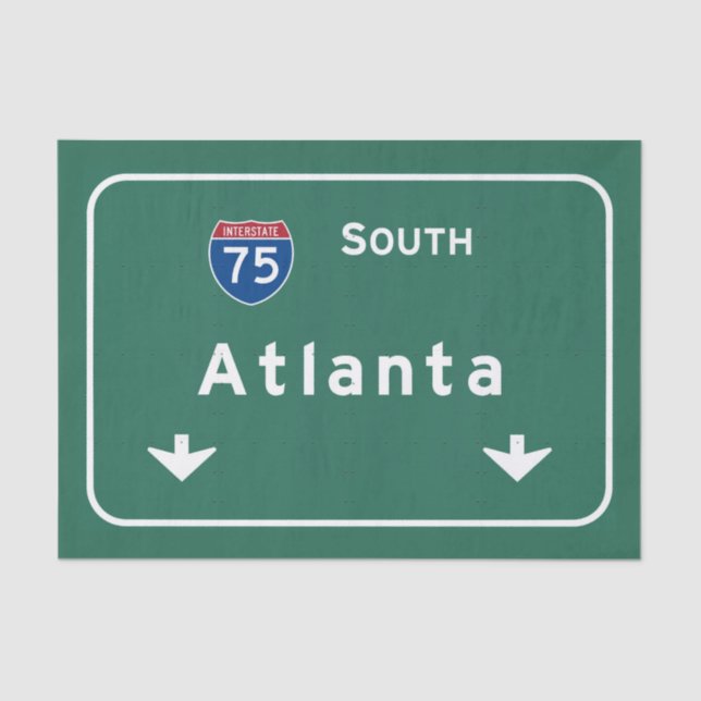 Atlanta Georgia ga Interstate Highway Freeway : Tissue Paper (Front)