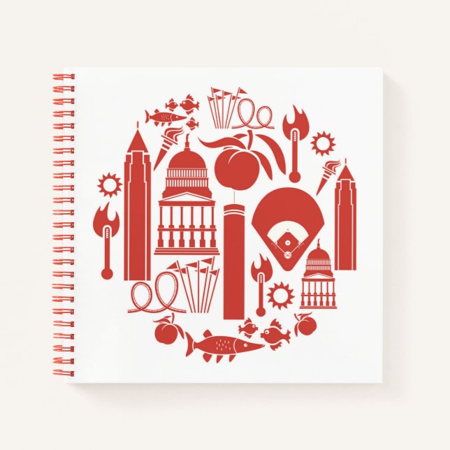 Atlanta Georgia Icons Notebook (Front)