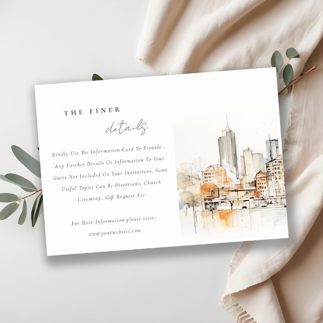 Atlanta Georgia Landscape Wedding Details Enclosure Card (Creator Uploaded)