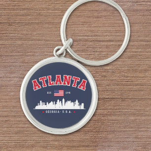 Atlanta Georgia Modern Skyline Keychain