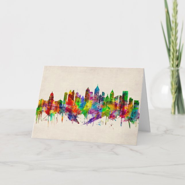 Atlanta Georgia Skyline Holiday Card (Front)